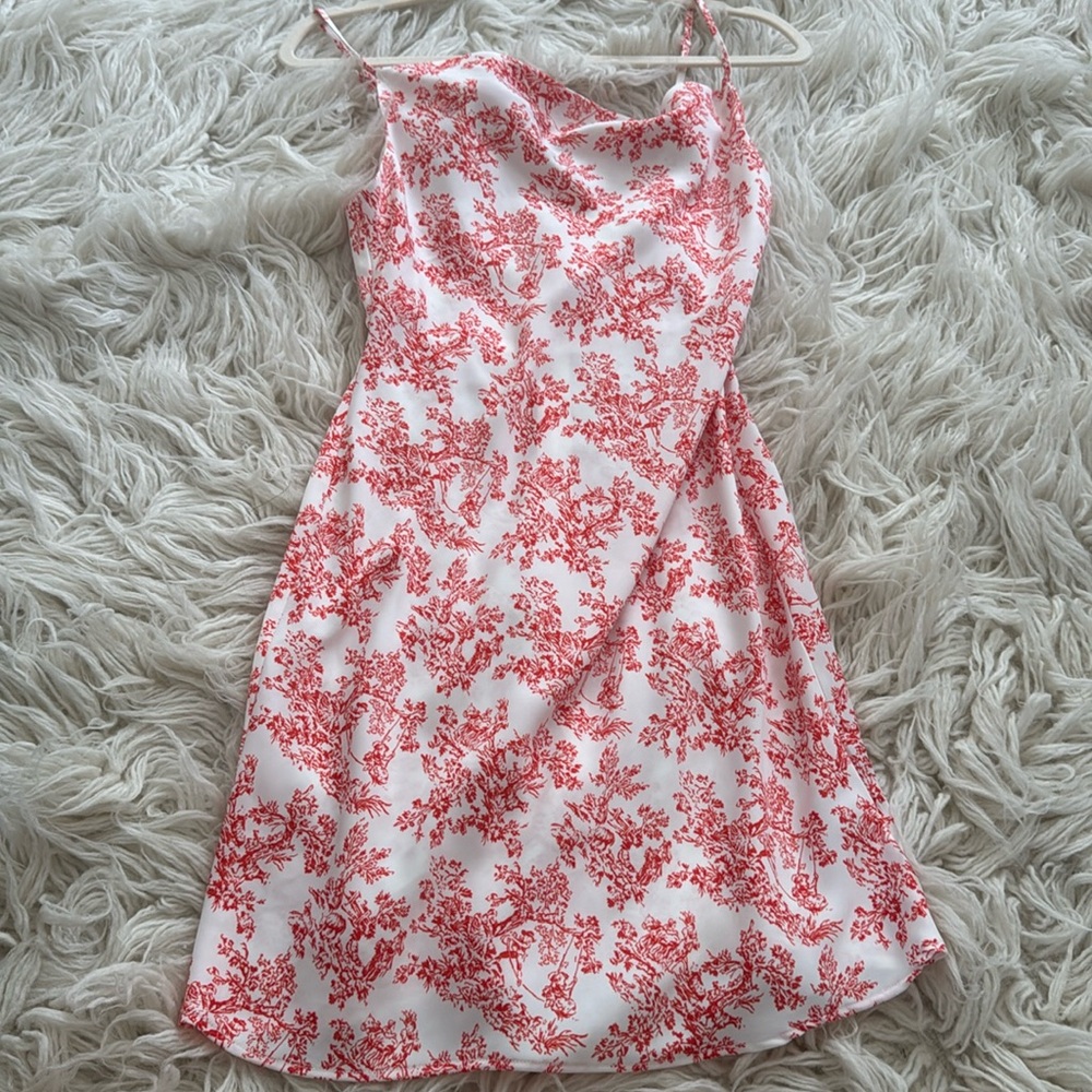 Urban Outfitters Red and White Patterned Dress